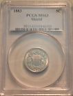 1883 5C PCGS MS 63 Shield Nickel, Scarce Uncirculated Type Coin, Great PQ Look
