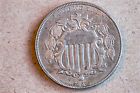1867 Shield Nickel 5 Five Cent US Coin. No Rays. I Am Selling More. Estate Finds