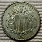 1867 Shield Nickel * No Rays * Lustrous and Nice * FREE SHIPPING