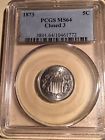 1873 Closed 3 Shield Nickel PCGS 64