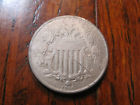 1866 SHIELD NICKEL With Rays F-VF datails R761 FREE SHIPPING 