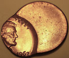 1962 Mint Unknown? Mint Error 60% Partial Planchet Lincoln 1C Cent UNC+ 
