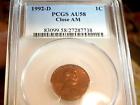 1992 D PCGS AU 58 CLOSE AM LINCOLN CENT "EXTREMELY RARE!!!" 