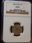 1883 Shield Nickel NGC AU55 ...............Great Type Coin...............RCM282