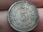 1883 Shield Nickel 5 Cent Piece- VG/Fine Reverse Details