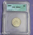 1883-P SHIELD NICKEL BETTER DATE ICG... 