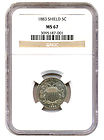 1883 5c NGC MS67 (Shield) Shield Nickel 