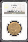 1908-S $10 Gold Indian NGC AU55