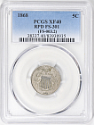 1868 Shield Nickel RPD FS-301 (FS-003.2) PCGS XF-40 at Greatcollections current Online Coin Auction