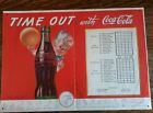 *COCA COLA MEMORABILIA ** 1949 "Time out with coca cola" basketball score card. 