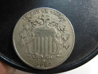 1883/2 SHIELD NICKEL,  SOLD 2, LAST ONE, MY FAVORITE,  FS-013.2, FULL CUD 10D!