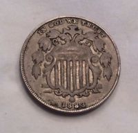 1883/2 3 over 2 Shield Nickel - Super Scarce Key Variety #10192n4