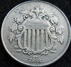 1868 Shield Nickel 5 cents ~ Choice AU / ... 