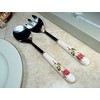 2pc Salad set w/Rose design