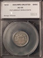 1872 Shield Nickel SEGS Holder DDO/RPD