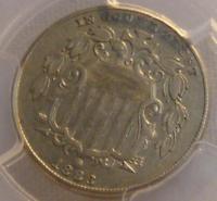 NICE 1883/2 Shield Nickel PCGS AU55