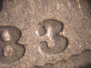 1883/2 SHIELD NICKEL OVERDATE FS-305 F-7  VERY RARE OVERDATE HARD TO FIND