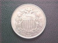 1867(NR)Shield Nickel..Uncirculated/MS..Outstanding Eye Appeal..Nice Type Coin