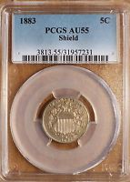 1883 5C Shield Nickel * PCGS AU55 *