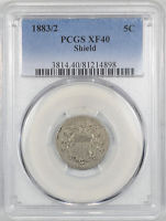 1883/2 SHIELD NICKEL PCGS XF-40