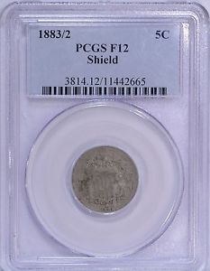 1883-2-PCGS-F-12-Shield-Nickel-5C-1883-over-2-Fine-12