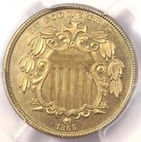 1866 PROOF Rays Shield Nickel 5C - PCGS Proof UNC Details (PF/PR) - Rare Coin!