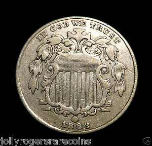 1883 / 2 Very Fine Shield Nickel 1866 ~ 1883 Variety FS-05-1883-301 013 Red Book