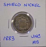 1883 Shield Nickel MS/UNC