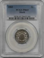 1883 Shield Nickel 5C Proof PR 65 PCGS 