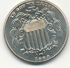 1883 SHIELD NICKEL **GORGEOUS LIGHTLY CIRCULATED NICKEL-LAST YEAR OF ISSUE**
