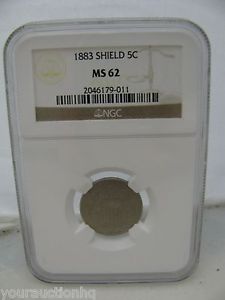 1883-Shield-Nickel-NGC-MS62