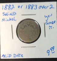1882 or 1883 Shield Nickel
