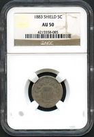 1883 Shield Nickel NGC AU-50 -141236