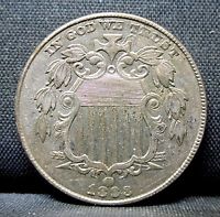 1883 SHIELD NICKEL ✪ AU ALMOST UNCIRCULATED ✪ 5C L@@K NOW UNC CHOICE ◢EDELMANS◣