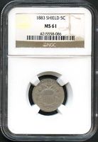 1883 Shield Nickel NGC MS-61 -141237