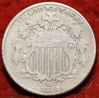 1882 Philadelphia Mint Shield Nickel Free Shipping