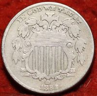 1882 Philadelphia Mint Shield Nickel Free Shipping