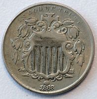 1868 5C US Shield Nickel Coin (01782)