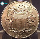 1866 Shield Nickel Near Gem BU Uncirculated Condition Error Coin L@@K with RAYS