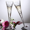 Bride & groom personalized wedding champagne fl...