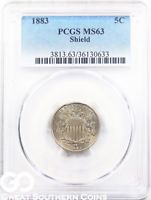 1883 PCGS Shield Nickel PCGS MS 63 ** Razor Sharp & Super PQ For Grade!