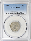 1868 Shield Nickel PCGS AU-50 at Greatcollections current Online Coin Auction